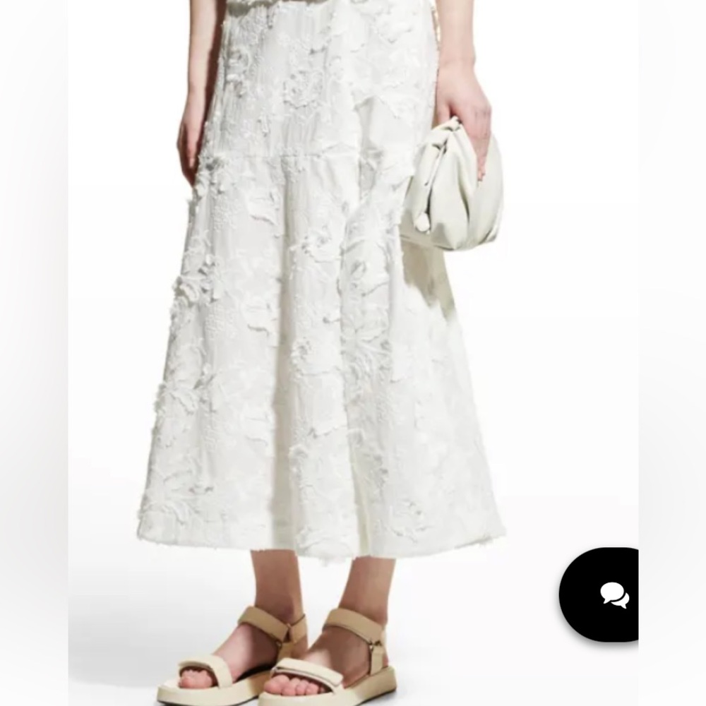 New Brochure Walker Danni White Skirt Size XS Small Floral Lace